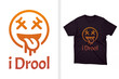i drool emoji t shirt design vector template, funny t-shirt artwork