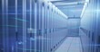 © vectorfusionart - Image of data processing and waves moving over servers
