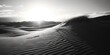 A stunning black and white image of sand dunes. Perfect for nature and travel publications