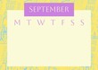 Organizing monthly activities, the September calendar template with a clear, simple layout