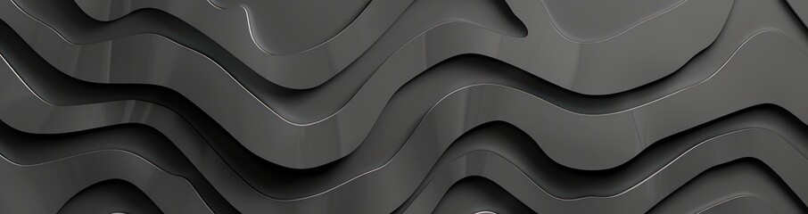 black image with wavy lines,  dark gray and light gray, , back button focus, technological design