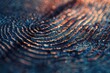 Close up of a fingerprint on a piece of wood. Suitable for security and forensic concepts