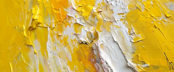 Canvas Print - yellow paint background