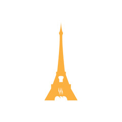 Canvas Print - eiffel bread icon logo vector