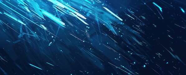 futuristic dark background with blue and white linear lights, in the style of animated energy, free brushwork