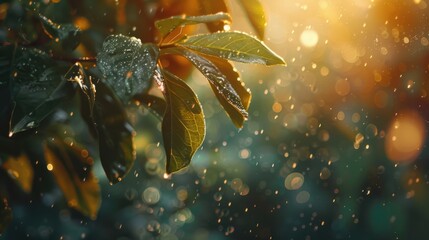 Detailed view of a leaf on a tree, suitable for nature themes