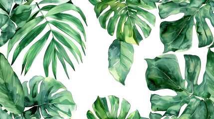  simplistic, monstera leaf print, white background