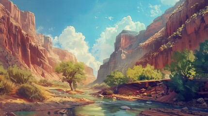 Sticker - Summer day at the canyon 