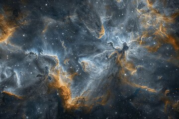 Wall Mural - Ethereal nebula with swirling cloud patterns in a cosmic landscape