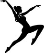 Dancing lady or ballerina dance icon isolated on white background