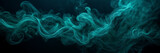 Fototapeta Fototapety z końmi - Photograph showcasing the hypnotic movements of smoke tendrils in hues of emerald and jade against a canvas of midnight indigo.
