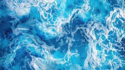 Poster - Detailed view of a blue and white painting, suitable for various design projects