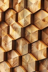 Wall Mural - Close up of a pile of wood, perfect for backgrounds or textures