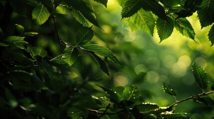 Detailed view of leaves on a tree, suitable for nature themes
