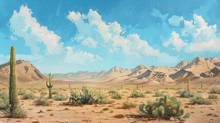 Canvas Print - Summer day at the desert 