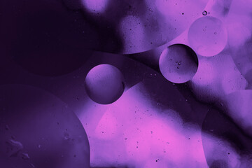 Wall Mural - surreal space scene, abstract purple background
