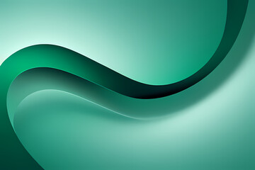 Shiny green wave lines, light lines and technology background, energy and digital concept for technology business template.