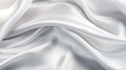 Poster - White gray satin texture that is white silver fabric silk panorama background with beautiful soft blur pattern natural