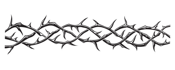 Sticker - black crown of thorns image isolated on white background