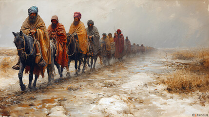 Wall Mural - The “exodus” of the Israelites from Egypt