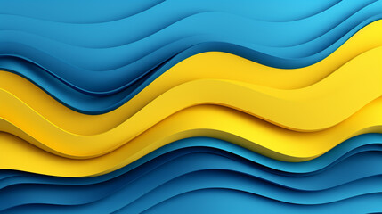 Wall Mural - Orange and blue curve wave line background modern artwork design