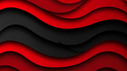 Wall Mural - Red and black wave abstract background modern design