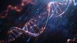 A DNA double helix structure glowing.