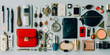 The knolling different women accessories