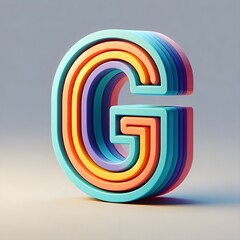 colorful font letter G