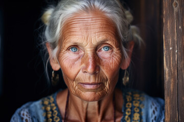 Wall Mural - Portrait of an old woman