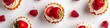 strawberries and cream dessert background.