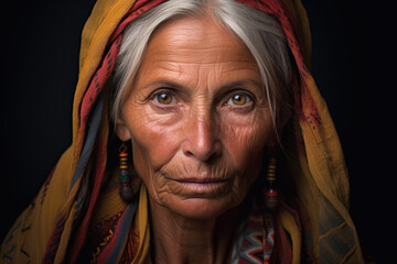 Wall Mural - Portrait of an old woman