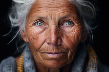 Wall Mural - Portrait of an old woman