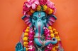 Gudi padwa ganesha: hindu deity divine essence celebrating the joyous convergence of cultural traditions and auspicious beginnings in the vibrant spirit of the hindu new year