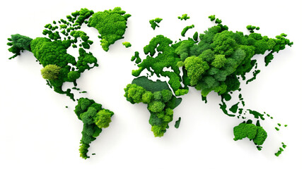 world map green planet earth day or environment day concept.