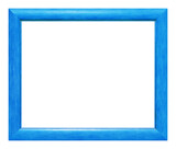 Fototapeta Desenie - Blue pastel wooden frame isolated on the white background