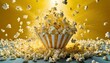 A explosion of popcorn radiating towards the outside from the centre. 