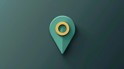 gps location pin for use on Maps with  solid green background