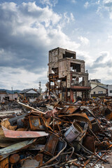 能登半島地震 輪島朝市通りの被災現場の風景