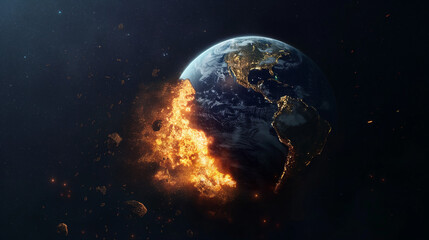 meteor strikes earth