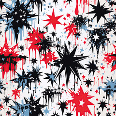Wall Mural - seamless pattern with snowflake stars on white background. festive decor for fabric and textile deco