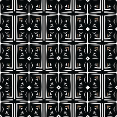 Wall Mural - traditional ethnic seamless pattern for decorating carpets, fabrics and textiles on black background