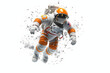 3d rendering of astronaut elements