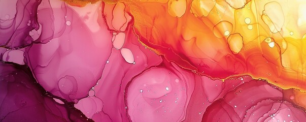 Wall Mural - A detail from an alcohol ink painting