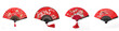 © Sim - Chinese traditional red fan on transparency background PNG