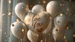 Expressive love: a charming greeting card adorned with heart-shaped balloons and the heartfelt text i love you, a perfect token for a loved one, celebrating affection and romance on Valentine's Day.
