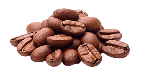 Wall Mural - Pile of aromatic coffee beans, cut out
