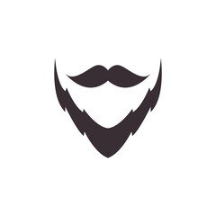 Wall Mural - mustache bearded icon logo vector