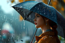 Woman With Umbrella.
Generative AI
