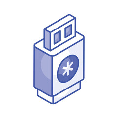Wall Mural - medical data usb isometric vector design, medical and healthcare related icon